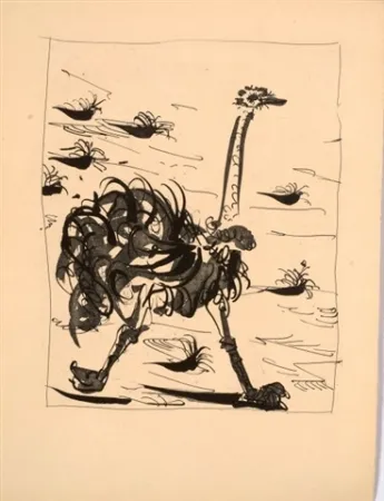 Aquatinta Picasso - L'autruche