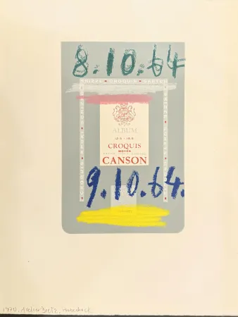 Lithographie Picasso - Le goût du bonheur. Trois carnets d`atelier. 1970.