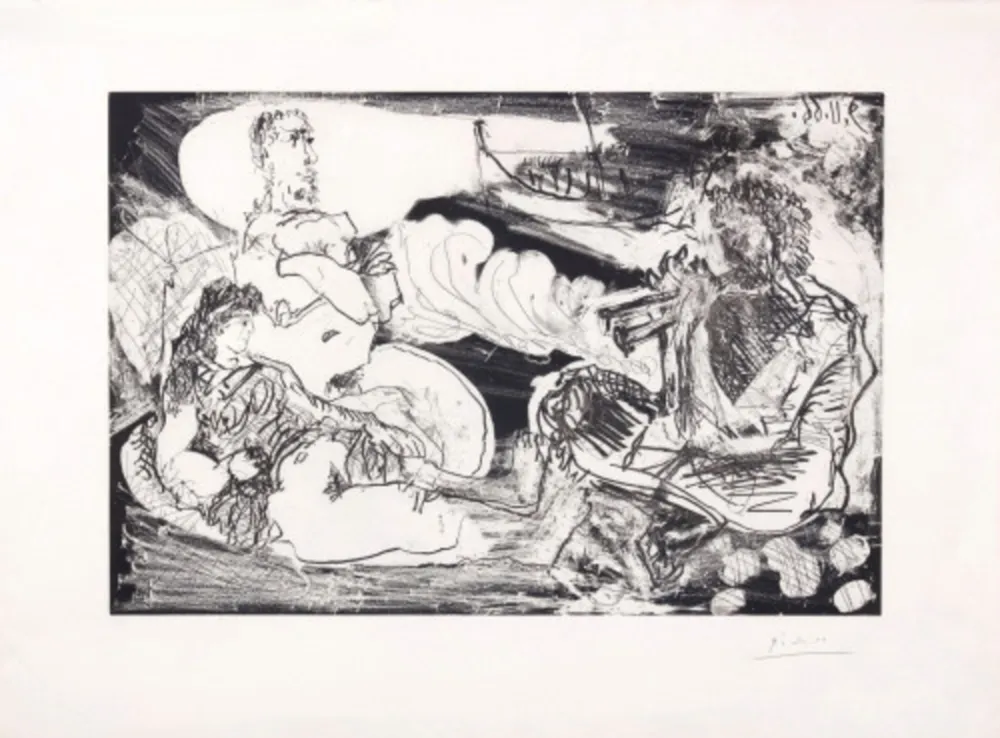 Radierung Und Aquatinta Picasso - Le Joueur de Diaule