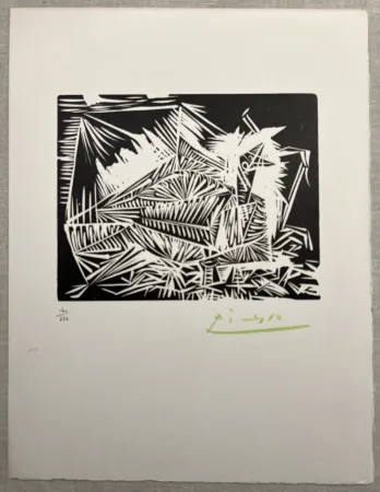 Illustriertes Buch Picasso - LE PIGEONNEAU. Linogravure pour 