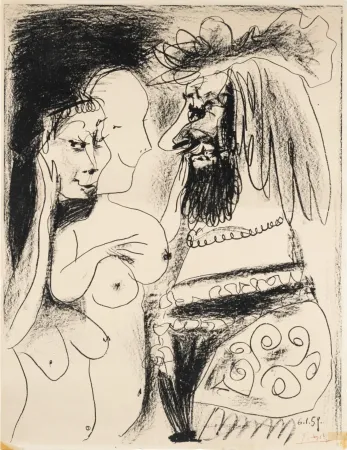 Lithographie Picasso - Le Vieux Roi