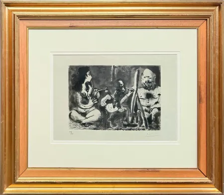 Radierung Picasso - Les bleus de Barcelone