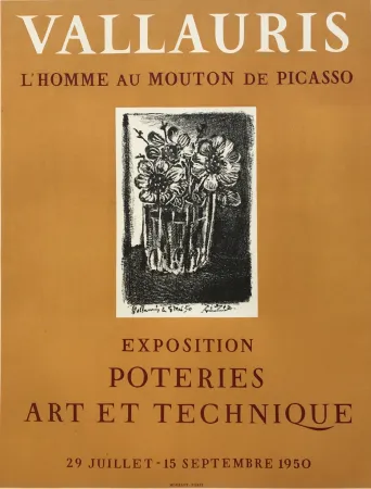Lithographie Picasso - L'Homme au Mouton de Picasso - Vallauris