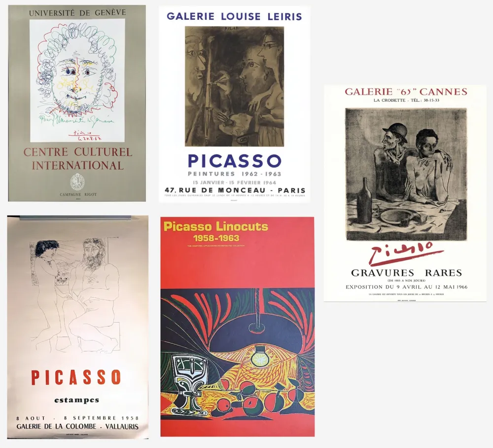 Plakat Picasso - Lot de 5 Affiches Originales
