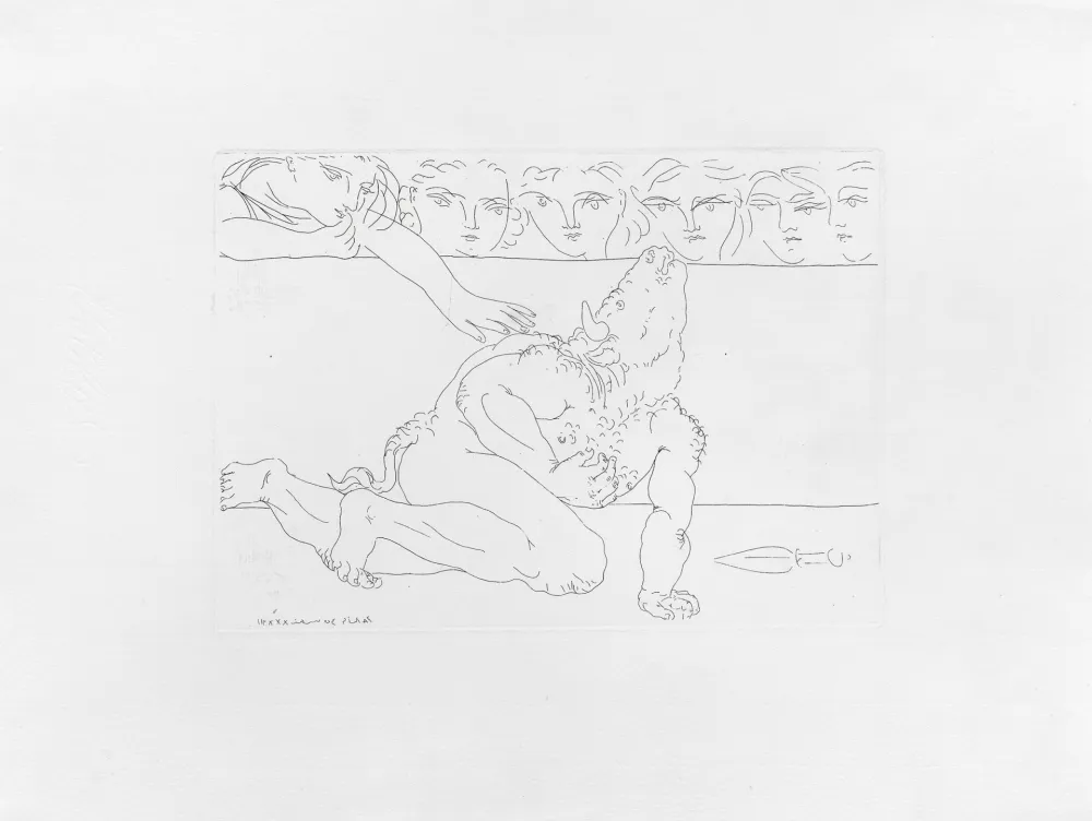 Stich Picasso - Minotaure mourant et jeune fille pitoyable