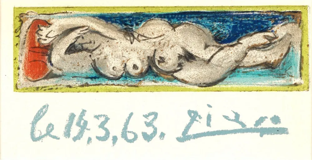Lithographie Picasso - Nu couché