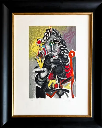 Lithographie Picasso - Pablo Picasso (1881–1973) - Le Cavalier - Color lithograph on Arches paper - 1968