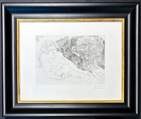 Stich Picasso - Pablo Picasso (1881–1973) - VIEUX PEINTRE ET VIEUX MODELE - etching on paper