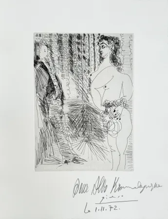 Stich Picasso - Pablo Picasso – Le Cabinet particulier, Degas et une fille