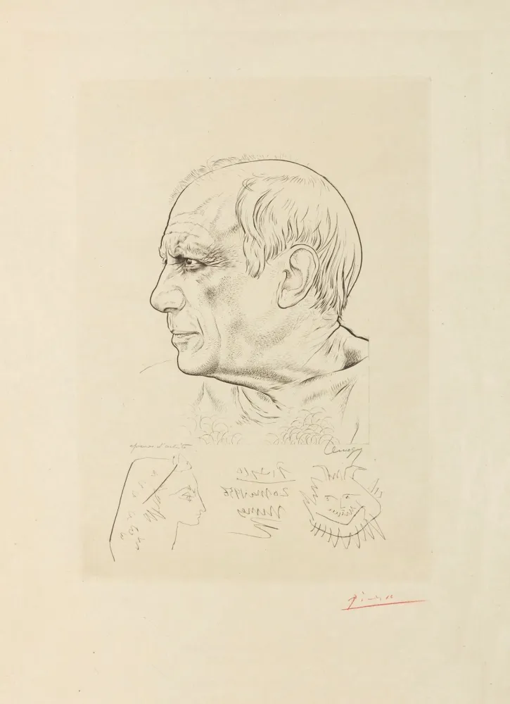 Stich Picasso - Pablo Picasso Paul Lemagny Portrait of Picasso.