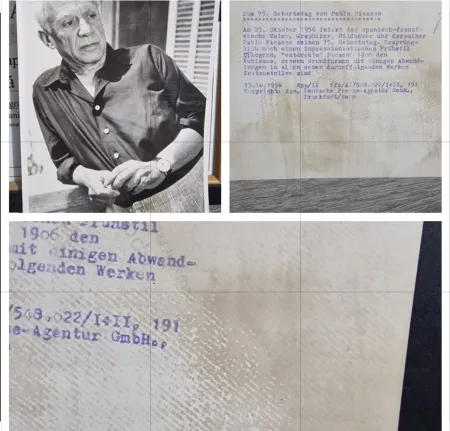 Fotografie Picasso - Pablo Picasso Vintage Press Photo (c.1956) – Göbel / DPA Archive, Type 1