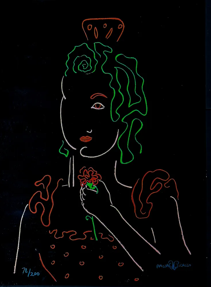 Siebdruck Picasso - Paloma Picasso (1949) - Vallauris - Colour screen printing