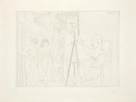 Stich Picasso - Peintre néo-classique dans son atelier