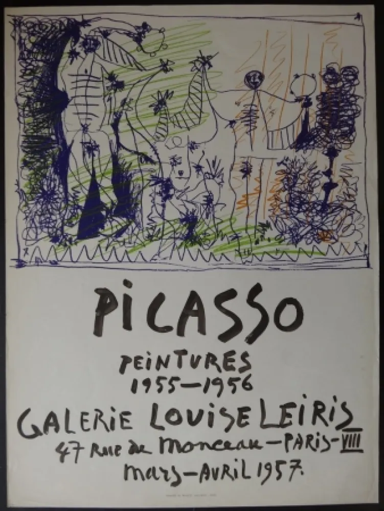 Lithographie Picasso - Peintures - Galerie Leiris 1957