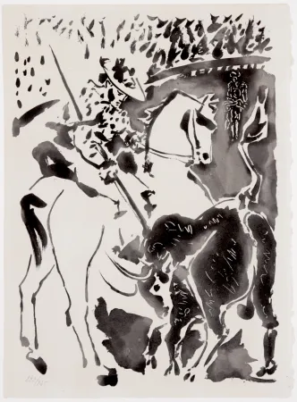 Aquatinta Picasso - Picador et Taureau