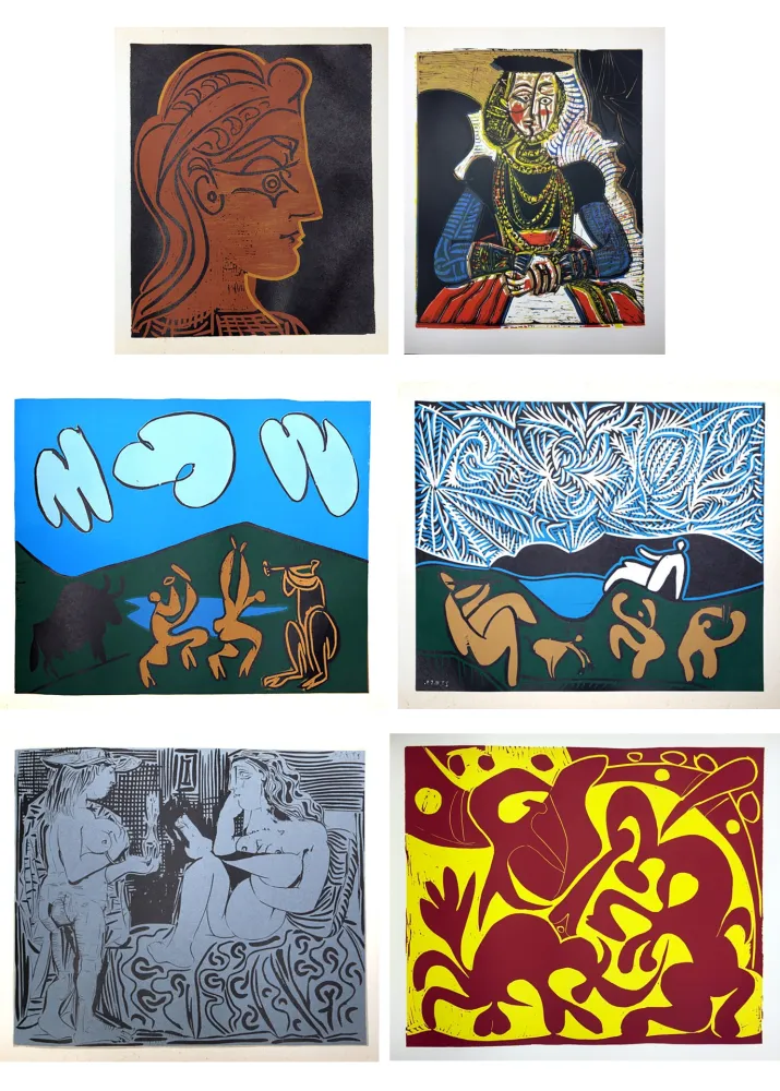 Illustriertes Buch Picasso - PICASSO LINOGRAVURES (Picasso Linocuts). Cercle d'Art, Paris 1962