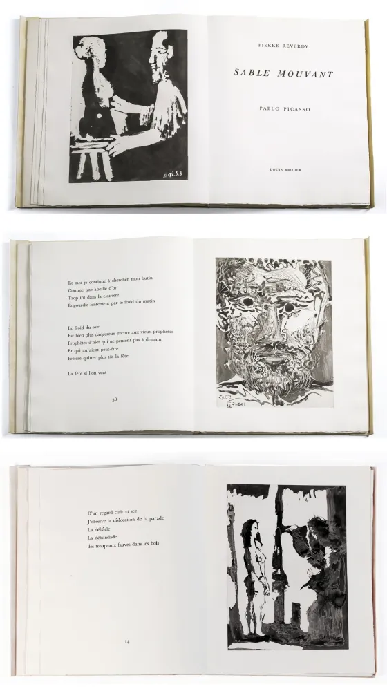 Illustriertes Buch Picasso - Pierre Reverdy. SABLE MOUVANT. 10 aquatintes originales (1966)
