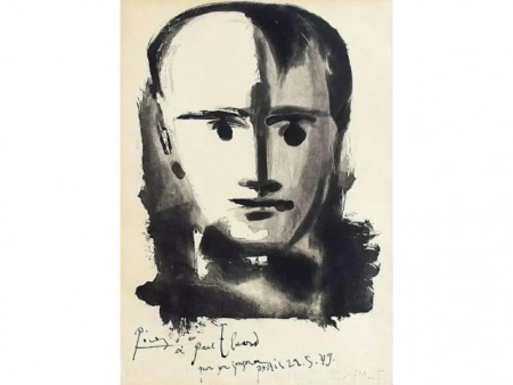Aquatinta Picasso - PORTRAIT D HOMME A LA MECHE 