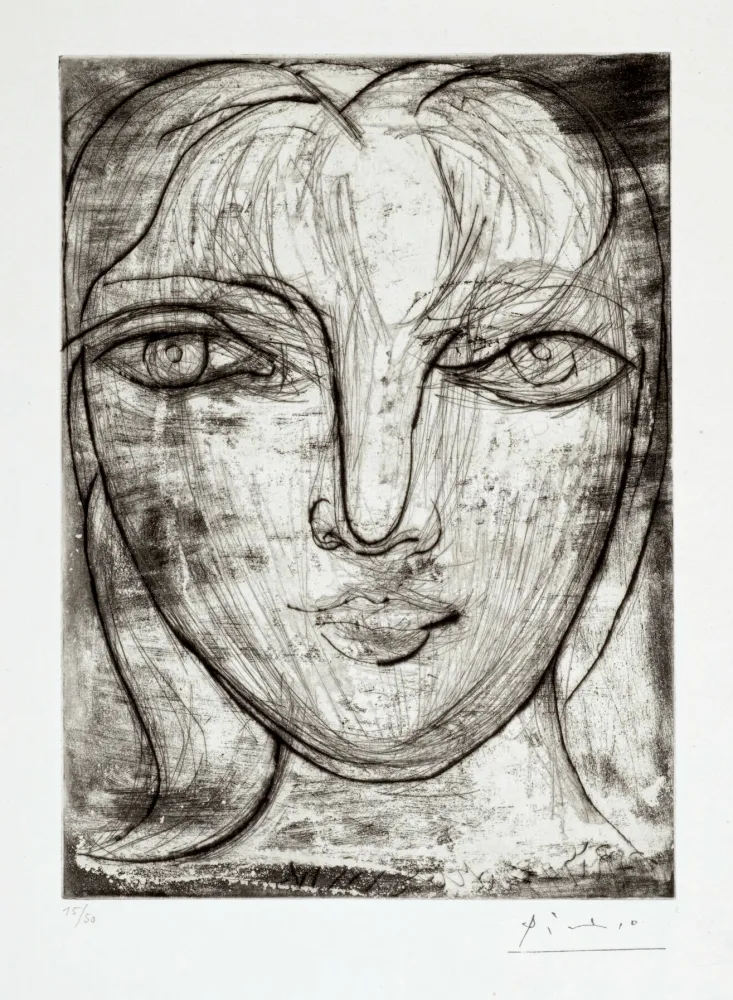 Stich Picasso - Portrait de Marie-Thérèse de face