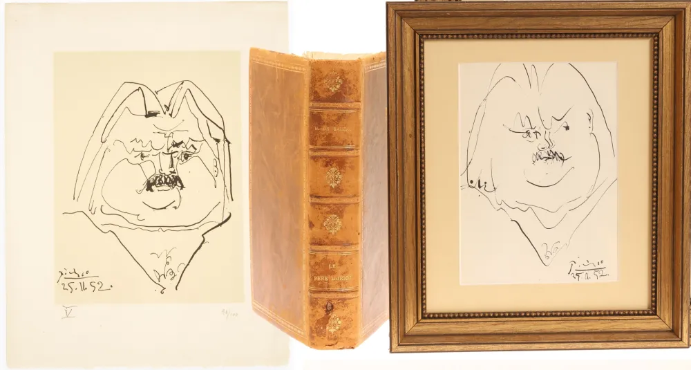 Lithographie Picasso - Portrait of Balzac (INCLUDE ORIGINAL BOOK PLUS EXTRA LITHO)