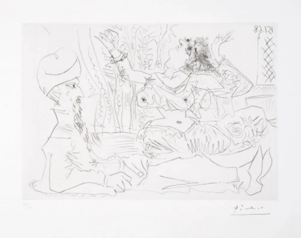 Multiple Picasso - Reclining Man in Turban and Belly Dancer