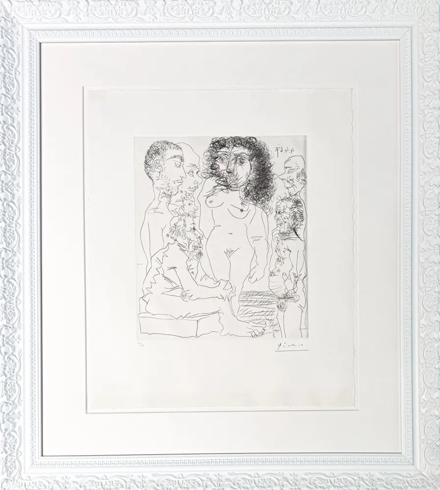 Stich Picasso - Réflexion du vieux peintre sur la femme