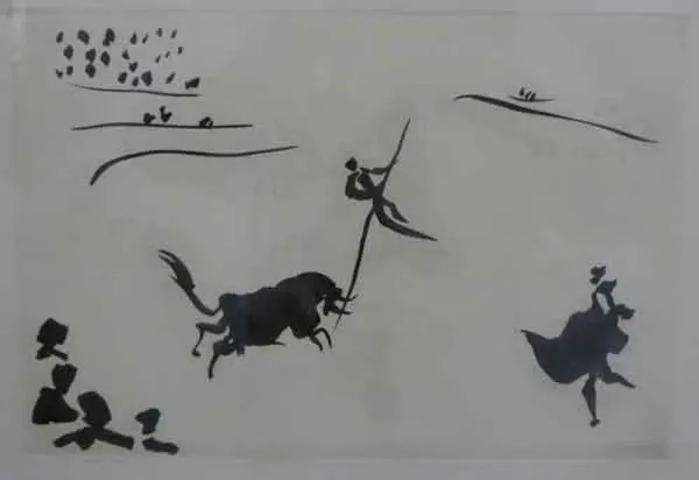 Aquatinta Picasso - Salto a la Garrocha