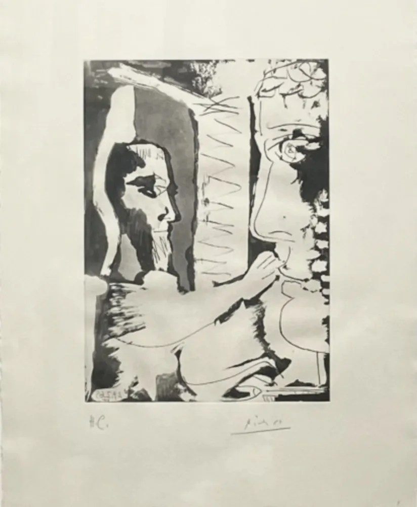 Aquatinta Picasso - Sculpteur et Sculpture