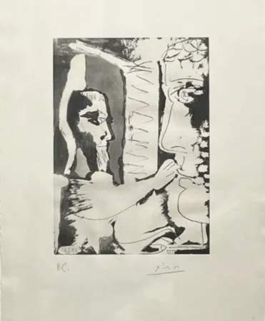 Aquatinta Picasso - Sculpteur et Sculpture