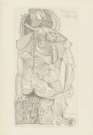 Stich Picasso - Seated Woman