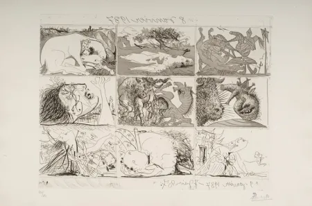 Radierung Und Aquatinta Picasso - Sueno y Mentira de Franco