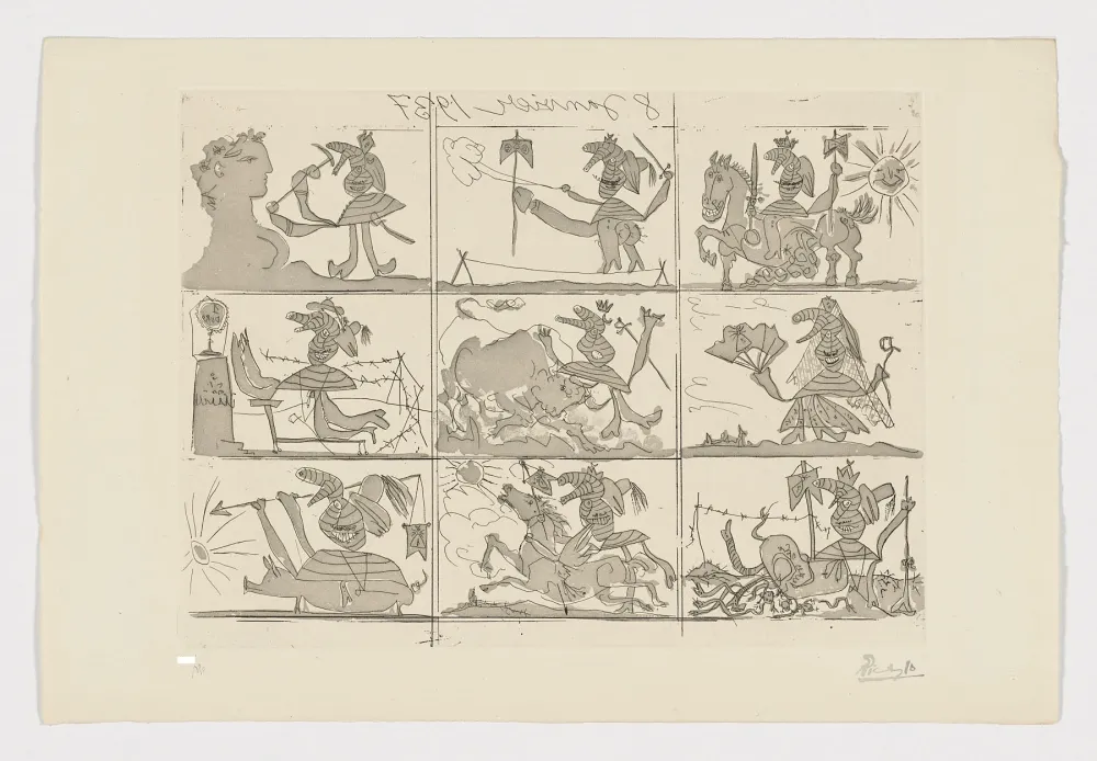 Radierung Und Aquatinta Picasso - Sueño y mentiras de Franco