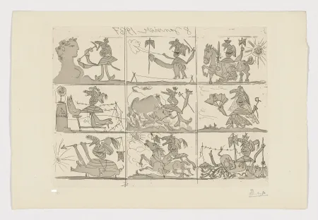 Radierung Und Aquatinta Picasso - Sueño y mentiras de Franco