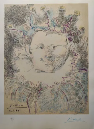 Lithographie Picasso - Tête de Buffon (Arlequin)