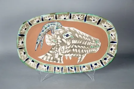 Keramik Picasso -  	Tete de chevre de profil (Goat's Head in Profile), 1952