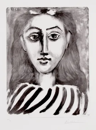 Lithographie Picasso - Tête de jeune fille – Portrait de Françoise