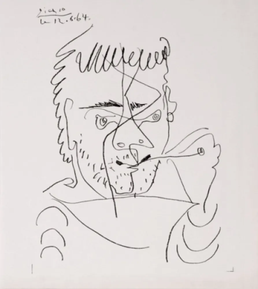 Lithographie Picasso - The Smoker, Daniel Henri Kahnweiler