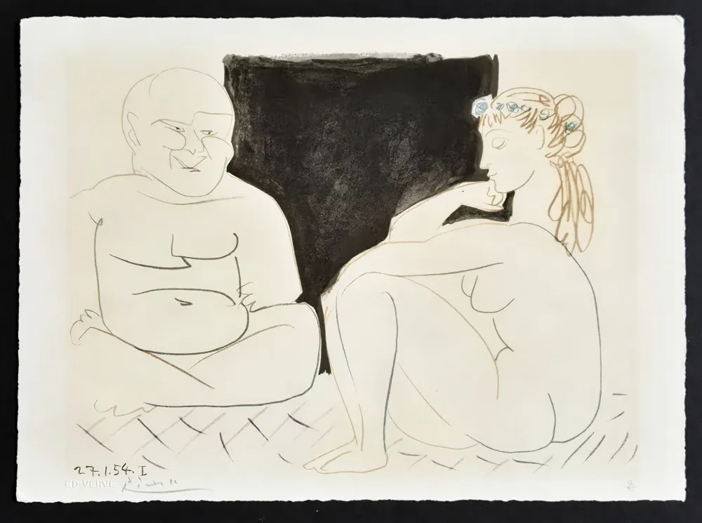 Lithographie Picasso - The Two Thinkers