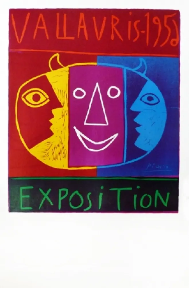 Linolschnitt Picasso - Vallauris 1956