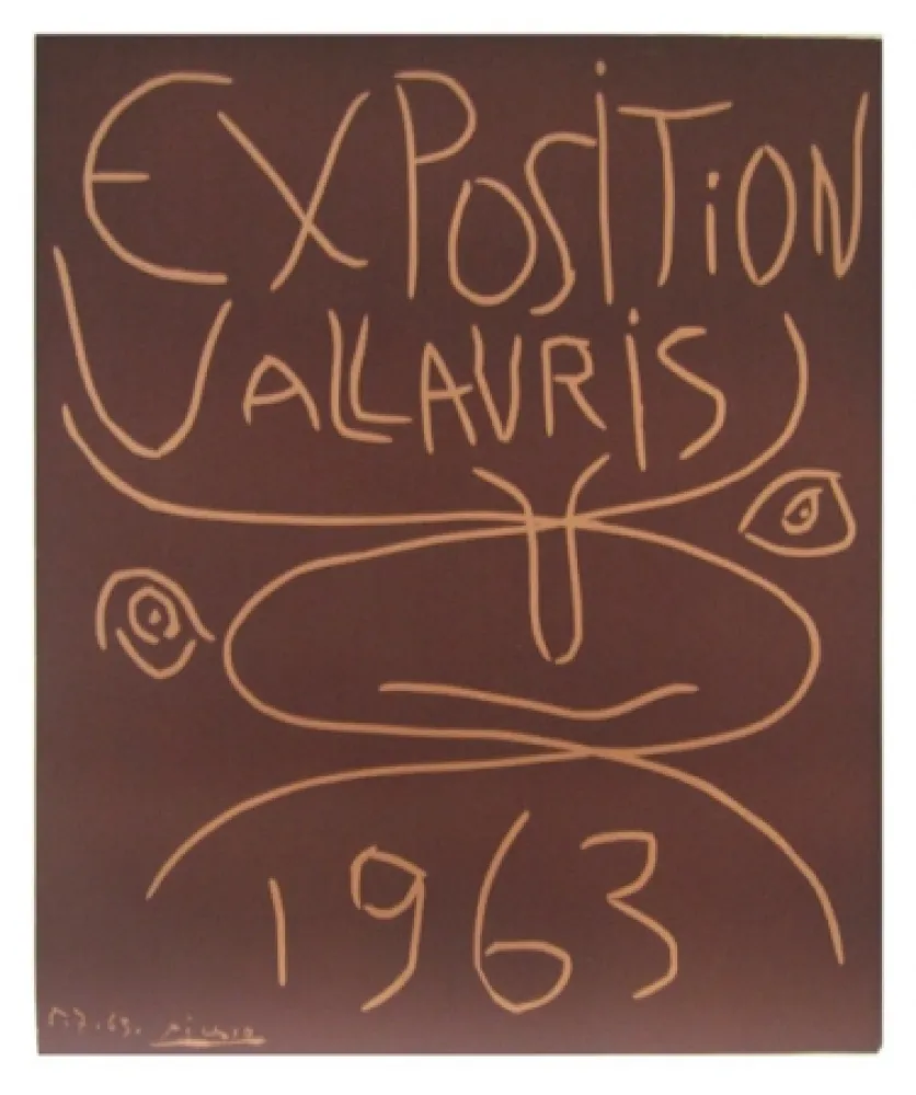 Linolschnitt Picasso - Vallauris 63