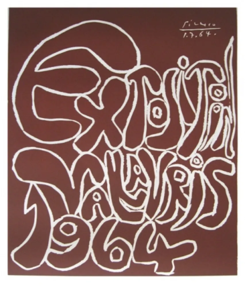 Linolschnitt Picasso - Vallauris 64