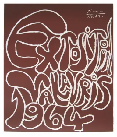 Linolschnitt Picasso - Vallauris 64