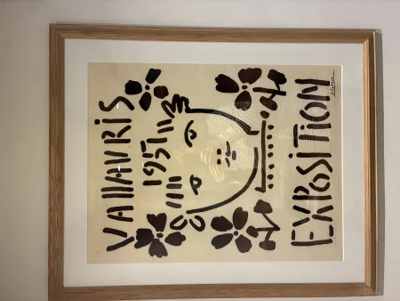 Linolschnitt Picasso - Vallauris Exposition, 1951