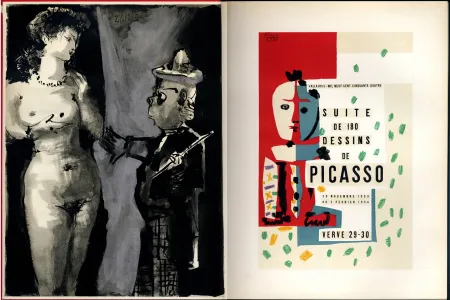 Illustriertes Buch Picasso - VERVE VOL. VIII - N° 29-30. SUITE DE 180 DESSINS DE PICASSO. 1953-1954 (La Comédie Humaine / The Human Comedy)