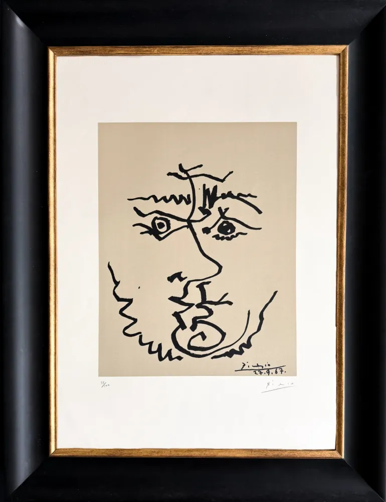 Lithographie Picasso - Visage