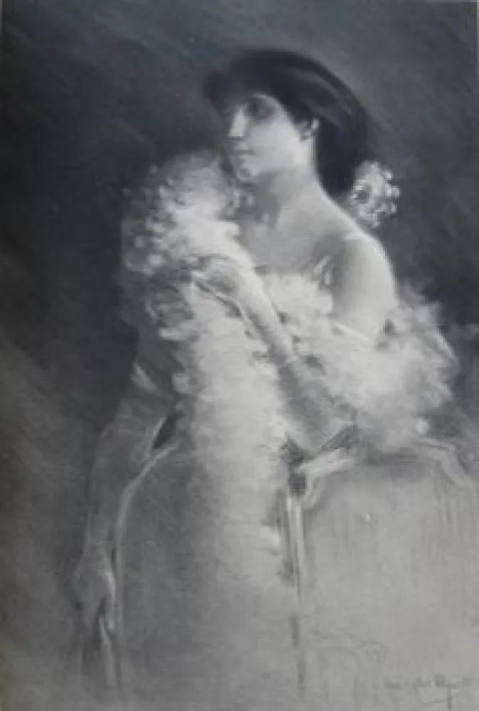 Mezzotinto Piguet - Elégante