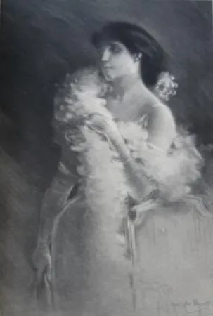 Mezzotinto Piguet - Elégante