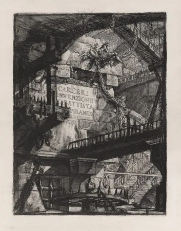 Radierung Piranesi - Carceri d' invenzioni frontispicio