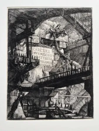 Radierung Piranesi - Carceri invenzioni fronstispicio