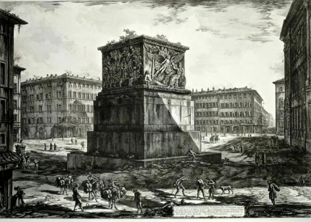 Stich Piranesi - Veduta del Piedestallo dell'Aposteosi, from 
